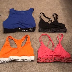 Bundle of 4 Calvin Klein sport bras
